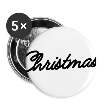 Merry Christmas - Buttons large 2.2'' (5-pack) - white