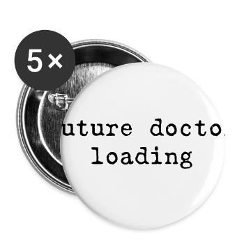 Future Doctor Loading Doctor in Progress Medical - Buttons large 2.2'' (5-pack) - white