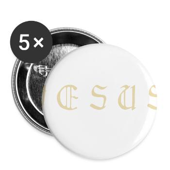 Jesus - Buttons large 2.2'' (5-pack) - white