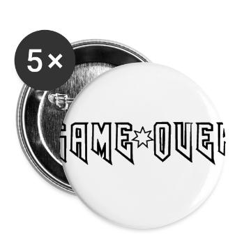 GAME_OVER - Buttons large 2.2'' (5-pack) - white