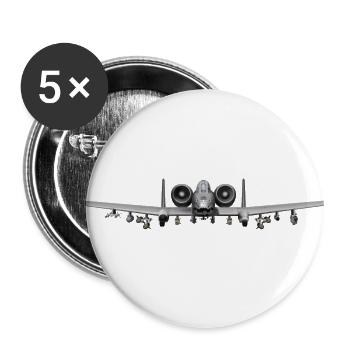 Frontline Bomber Front View - Buttons large 2.2'' (5-pack) - white