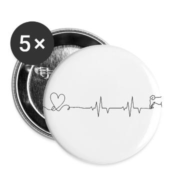 Please upload design - Buttons large 2.2'' (5-pack) - white
