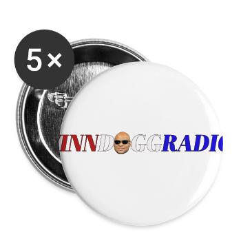 Vinndoggradio - Buttons large 2.2'' (5-pack) - white