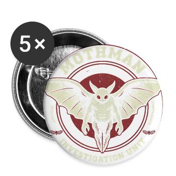 Mothman Investigation Unit Funny Cryptid Mothman - Buttons large 2.2'' (5-pack) - white
