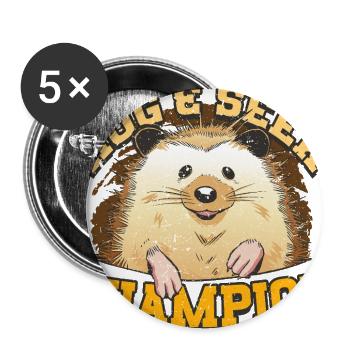 Hedgehog Day Hog & Seek - Buttons large 2.2'' (5-pack) - white