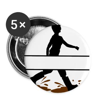 Female Mud Walker Custom – Mud Design - Buttons large 2.2'' (5-pack) - white