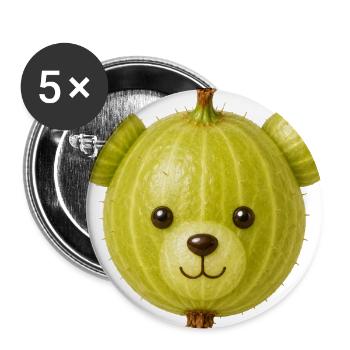 Gooseberry with a Bear Face | Cute Design - Buttons large 2.2'' (5-pack) - white