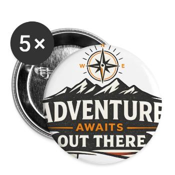 Adventure Awaits Out There - Buttons large 2.2'' (5-pack) - white