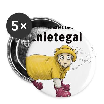 Schietwetter Schietegal Lamb Rainy Weather - Buttons large 2.2'' (5-pack) - white