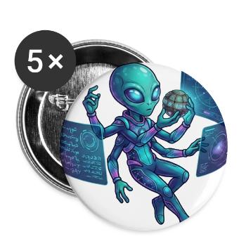 Alien Technologist Holographic Console - Buttons large 2.2'' (5-pack) - white