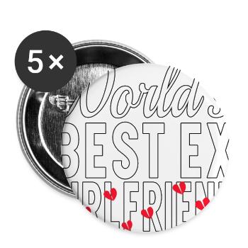 world s best ex girlfriend - Buttons large 2.2'' (5-pack) - white