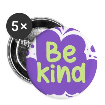 Be Kind Purple Cloud - Buttons large 2.2'' (5-pack) - white
