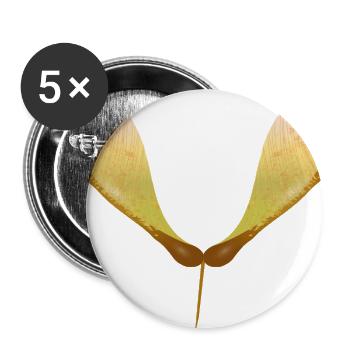 Delicate Maple Seed – Autumnal Nature Motif - Buttons large 2.2'' (5-pack) - white