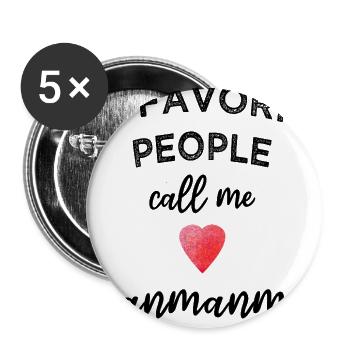 Call Me Granmanman Caribbean Creole Grandmother - Buttons large 2.2'' (5-pack) - white