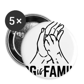 Family Tree Silhouette - Buttons large 2.2'' (5-pack) - white