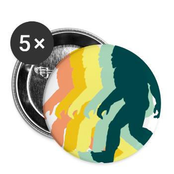 Color Cascade Walking Silhouettes - Buttons large 2.2'' (5-pack) - white