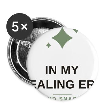 Healing Era Snack Vibe - Buttons large 2.2'' (5-pack) - white