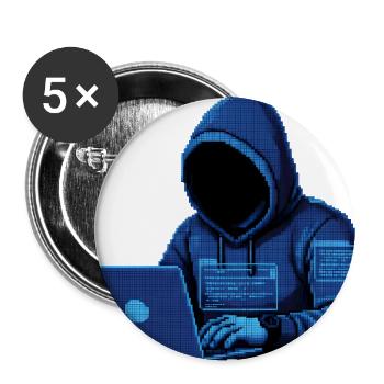 Cyberpunk Hacker | Coder & Tech Aesthetic stuffs - Buttons large 2.2'' (5-pack) - white