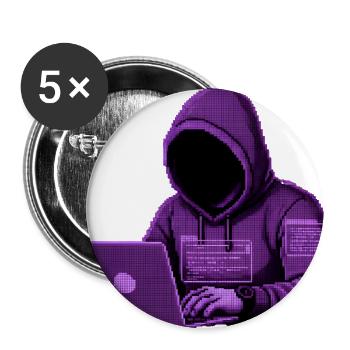 Cyberpunk Hacker | Coder & Tech Aesthetic stuffs - Buttons large 2.2'' (5-pack) - white