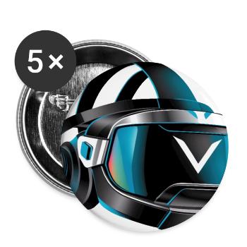 Neon VR Headset Crest - Buttons large 2.2'' (5-pack) - white