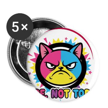 Grumpy Cat Colorblock Nope Not Today - Buttons large 2.2'' (5-pack) - white