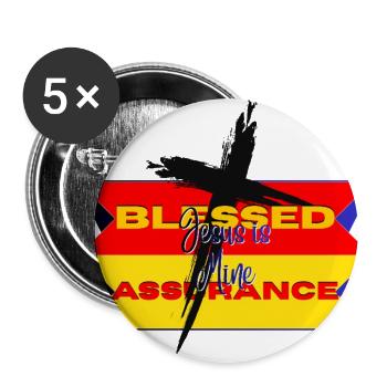 Jesus is Mine - Buttons large 2.2'' (5-pack) - white