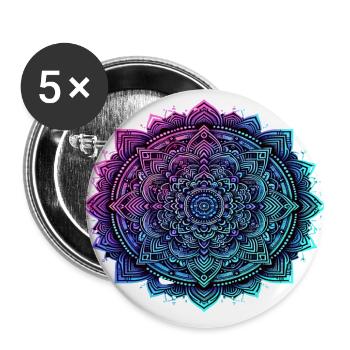 Music Festival Shirt - Colorful Yoga Outfit - Buttons large 2.2'' (5-pack) - white