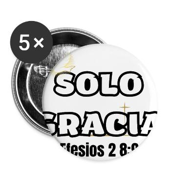 solo Gracia el regalo de Dios - Buttons large 2.2'' (5-pack) - white