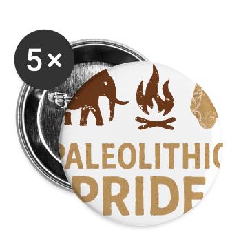 Prehistoric Homo Habilis Stone Tools - Buttons large 2.2'' (5-pack) - white