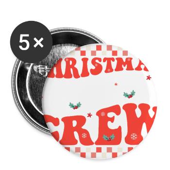 Christmas Nurse Crew - Buttons large 2.2'' (5-pack) - white