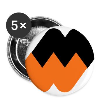 Orange W Emblem Abstract - Buttons large 2.2'' (5-pack) - white