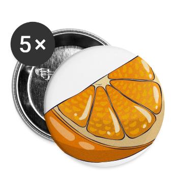 Orange slice - Buttons large 2.2'' (5-pack) - white