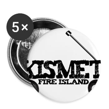 Kismet Fire Island Wagon Summer Beach Wagon Word - Buttons large 2.2'' (5-pack) - white