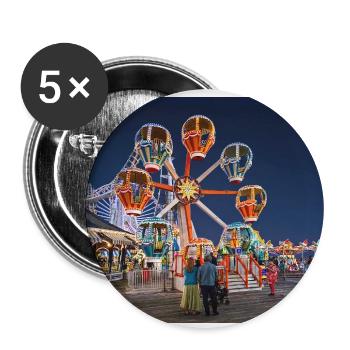 Wildwood NJ – Balloon Race Ride at Night - Buttons large 2.2'' (5-pack) - white