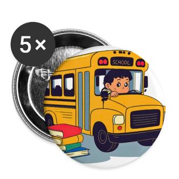 Teacher Mode On School Graphic Pupil Student - Buttons large 2.2'' (5-pack) - white