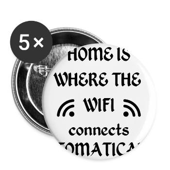 Home is Where Your Wi-Fi Connects Automatically - Buttons large 2.2'' (5-pack) - white