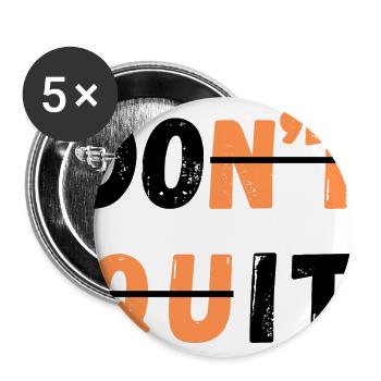 Not Quiet Stencil Typography - Buttons large 2.2'' (5-pack) - white