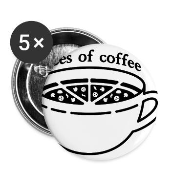 Slices of Coffee - Buttons large 2.2'' (5-pack) - white