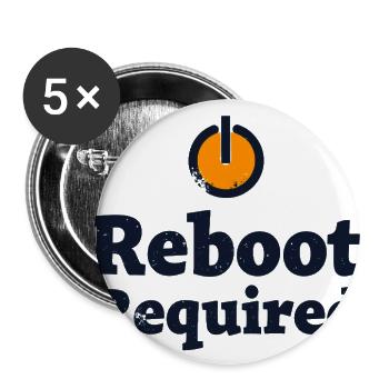 REBOOT REQUIRED System message Restart required - Buttons large 2.2'' (5-pack) - white