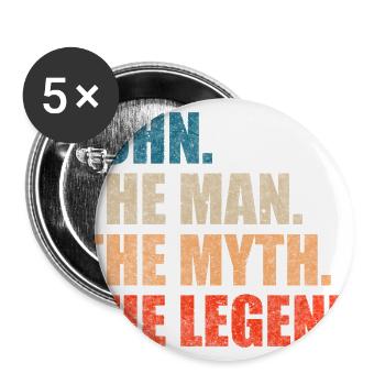 John The Man The Myth The Legend - Buttons large 2.2'' (5-pack) - white