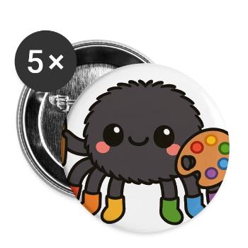 Colour Wheel Sock Spider – Painter Pal - Buttons large 2.2'' (5-pack) - white