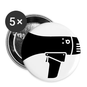 Megaphone Protest Internet Shout - Buttons large 2.2'' (5-pack) - white