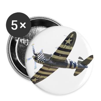 P-47 Thunderbolt - Buttons large 2.2'' (5-pack) - white