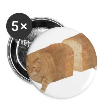Loaf Cat - Buttons large 2.2'' (5-pack) - white
