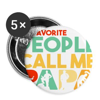 My Favorite People Call Me Papa Mechanic Dad - Buttons large 2.2'' (5-pack) - white