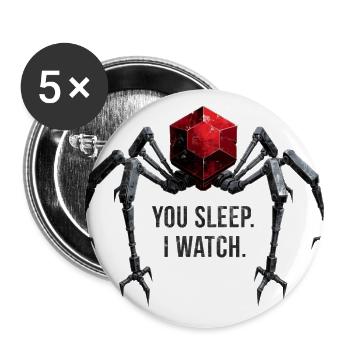 Funny You Sleep I Watch - Buttons large 2.2'' (5-pack) - white