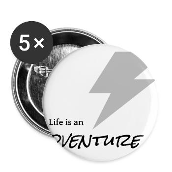 Lightning Bolt Minimalism - Buttons large 2.2'' (5-pack) - white