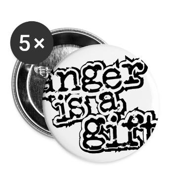 Anger is a Gift - Buttons large 2.2'' (5-pack) - white