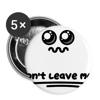 Imploring face kawaii doodle - Buttons large 2.2'' (5-pack) - white