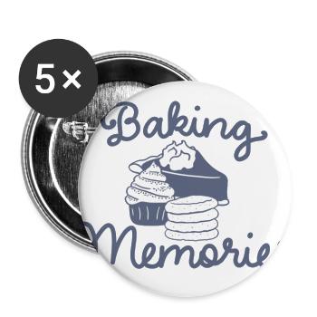 Baking Memories - Buttons large 2.2'' (5-pack) - white